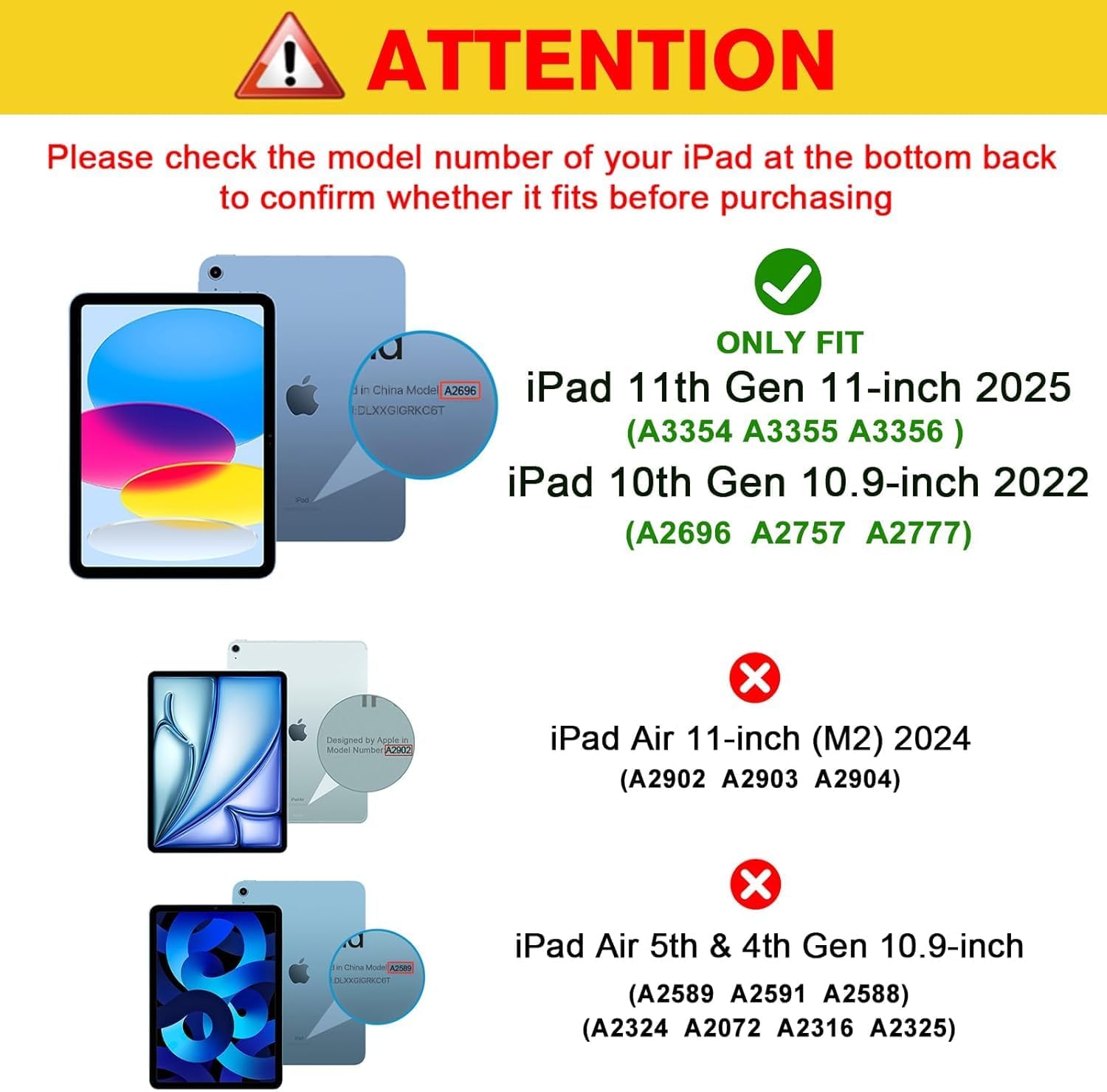 Printme Rotating Case for iPad A16 11th Generation (2025), iPad 10th Generation 10.9 inch (2022) - 360 Degree Rotating Protective Stand Cover with Auto Sleep/Wake, Black
