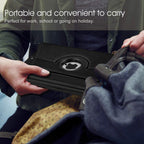 Printme Rotating Case for iPad 9th Generation (2021) / 8th Generation (2020) / 7th Gen (2019) 10.2 Inch - 360 Degree Rotating Stand Cover, Auto Wake Sleep, Black