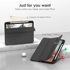 Transparent Case for iPad 10th Gen 10.9 Inch 2022 / iPad 11th Gen 11 A16 Inch 2025 | Clear Hard Back + Shockproof TPU Frame | Built-in Pencil Holder | Auto Sleep Wake Smart Flip Tablet Cover (Green)