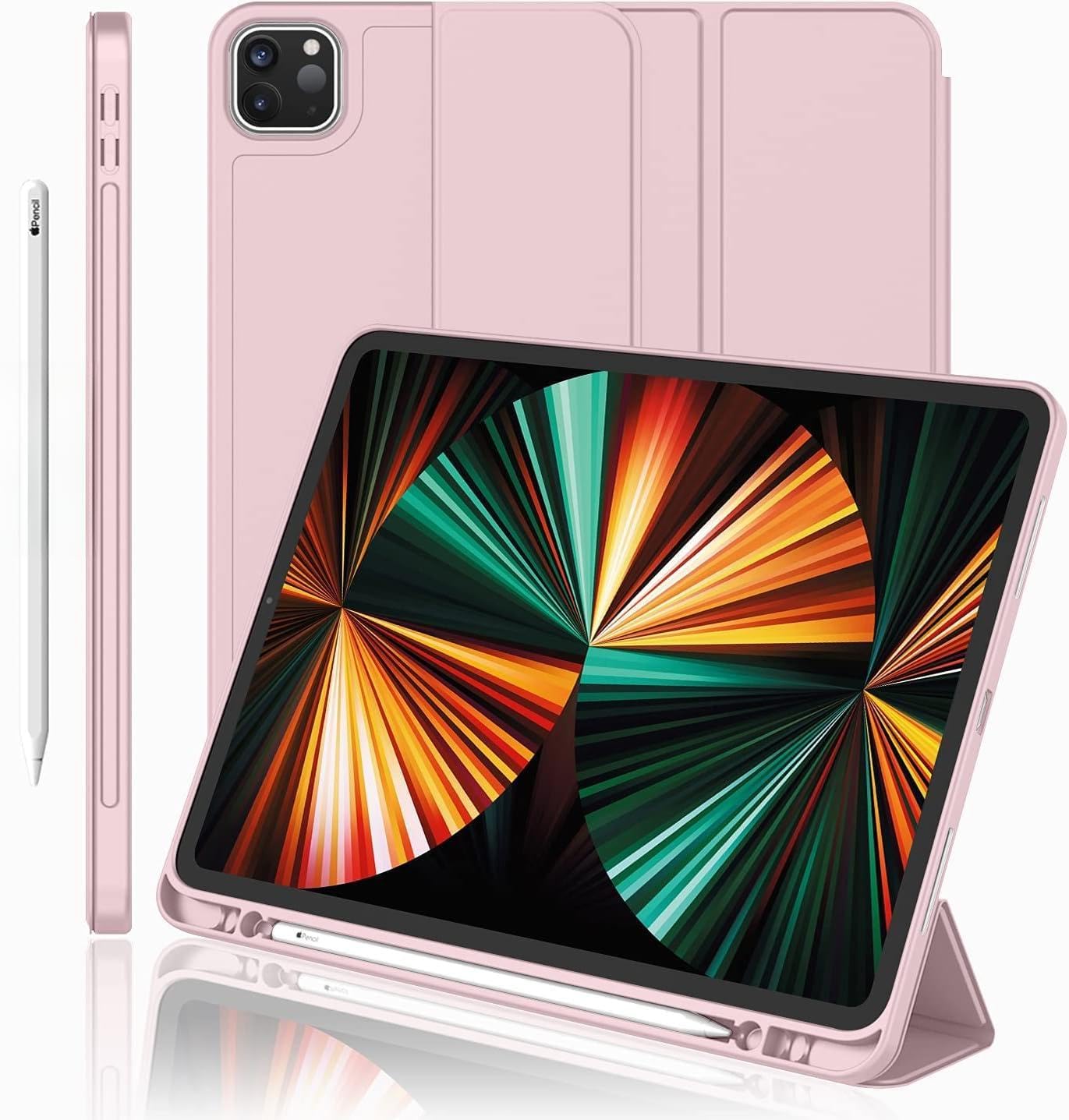Printme for iPad Air 13 Inch Case M3 (2025), M2 (2024), iPad Pro 12.9 (2022/2021, 6th/5th/4th Gen), Trifold Stand Case, Supports Pencil, Touch ID and Auto Wake/Sleep (Dark Blue)