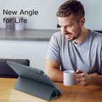 Printme Compatible with iPad (A16) 11th Generation Case 11 Inch 2025, for iPad 10th Generation Case 10.9 Inch 2022 with Pencil Holder, Slim Trifold Stand Protective Cover with Soft TPU Back (Black)