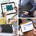 Printme Compatible with iPad (A16) 11th Generation Case 11 Inch 2025, for iPad 10th Generation Case 10.9 Inch 2022 with Pencil Holder, Slim Trifold Stand Protective Cover with Soft TPU Back (Black)