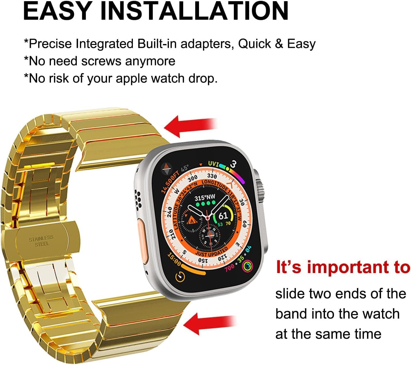 Vertex Titanium Link Bracelet for Apple Watch Ultra