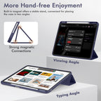 Printme for iPad Air 13 Inch Case M3 (2025), M2 (2024), iPad Pro 12.9 (2022/2021, 6th/5th/4th Gen), Trifold Stand Case, Supports Pencil, Touch ID and Auto Wake/Sleep (Dark Blue)