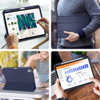 Printme Compatible with iPad (A16) 11th Generation Case 11 Inch 2025, for iPad 10th Generation Case 10.9 Inch 2022 with Pencil Holder, Slim Trifold Stand Protective Cover with Soft TPU Back (Black)