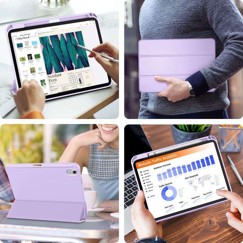 Printme Compatible with iPad (A16) 11th Generation Case 11 Inch 2025, for iPad 10th Generation Case 10.9 Inch 2022 with Pencil Holder, Slim Trifold Stand Protective Cover with Soft TPU Back (Black)