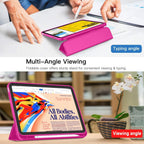 Printme Compatible with iPad (A16) 11th Generation Case 11 Inch 2025, for iPad 10th Generation Case 10.9 Inch 2022 with Pencil Holder, Slim Trifold Stand Protective Cover with Soft TPU Back (Black)