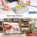 Printme Compatible with iPad (A16) 11th Generation Case 11 Inch 2025, for iPad 10th Generation Case 10.9 Inch 2022 with Pencil Holder, Slim Trifold Stand Protective Cover with Soft TPU Back (Black)