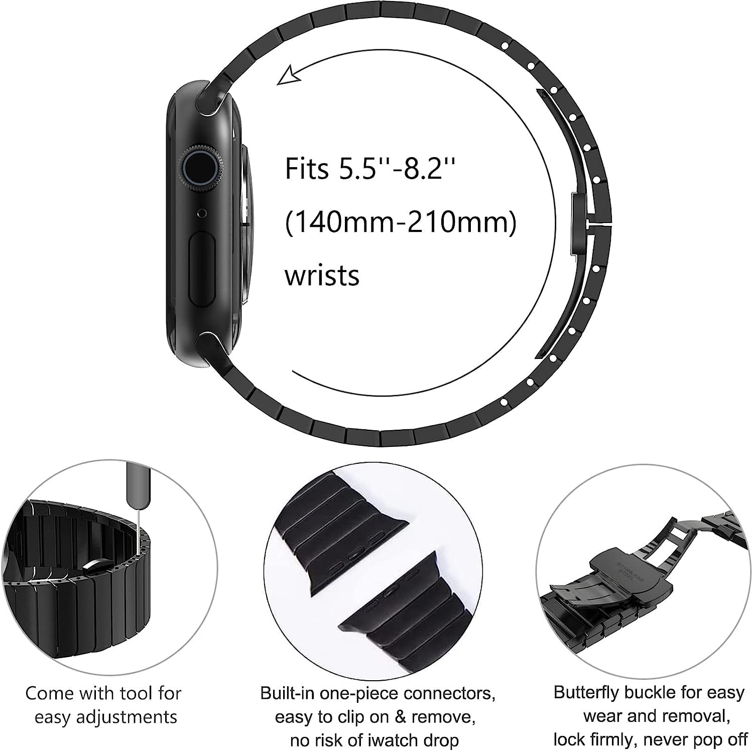 Vertex Titanium Link Bracelet for Apple Watch Ultra