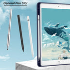 Printme Case for iPad 9th/8th/7th Generation 10.2 inch, Slim Lightweight Trifold Stand Smart Case with Pencil Holder, Auto Sleep/Wake Soft TPU Back Cover for iPad 10.2 2021/2020/2019 (Black)