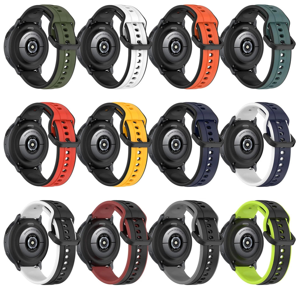 Printme 22 MM Smartwatch Dual Color Silicone Sports Band, Belt, Straps, Compatible for Samsung Watch, Noise Colorfit, Boat, FIreboltt, Amazefit GT, [Universal Compatibility]