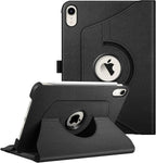 Printme Rotating Case for iPad mini 7 (A17 Pro, 7th Generation) 2024 / iPad mini 6 (6th Gen) 8.3 Inch - 360 Degree Swiveling Stand Protective Back Cover, Auto Wake/Sleep, Black
